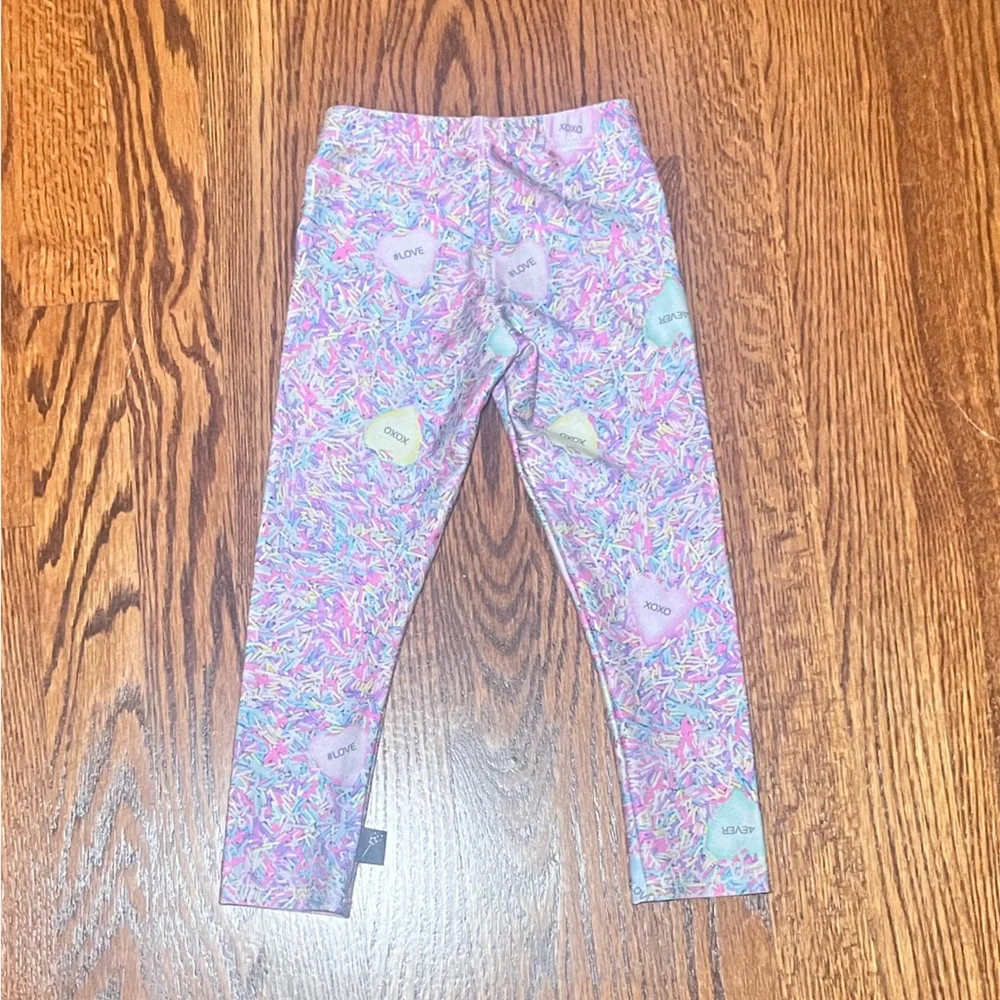 PixieLane Leggings Sprinkles Candy Hearts 18-24 Months Like New $29 retail